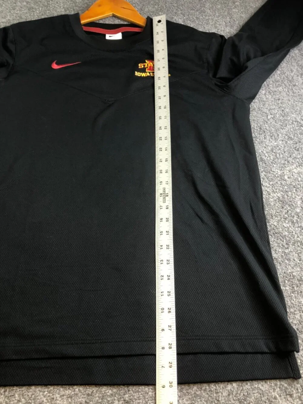 Nike Iowa State Cyclones Shirt Mens Medium Black Football DriFit Long Sleeve - Picture 4 of 11